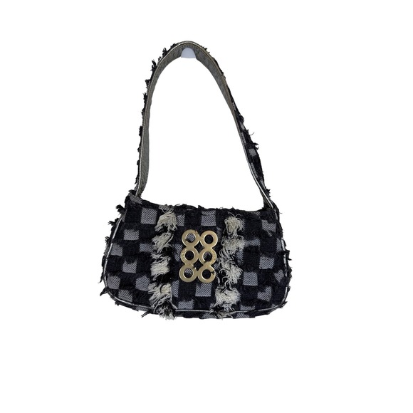 Kooreloo The Pochette Canvas Checkerboard Mini Shoulder Bag Purse - Picture 1 of 9